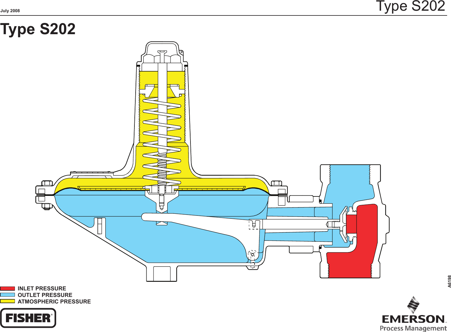 Page 1 of 1 - Emerson Emerson-S200-Series-Pressure-Reducing-Regulators-Drawings-And-Schematics- A6198_S202_Schematic_LR  Emerson-s200-series-pressure-reducing-regulators-drawings-and-schematics