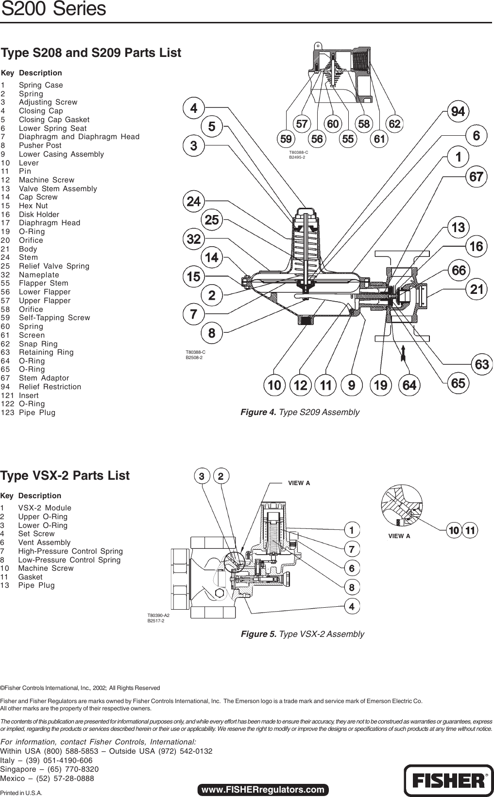 Page 6 of 6 - Emerson Emerson-S200-Series-Pressure-Reducing-Regulators-Installation-Guide- S200_IG_done.p65  Emerson-s200-series-pressure-reducing-regulators-installation-guide