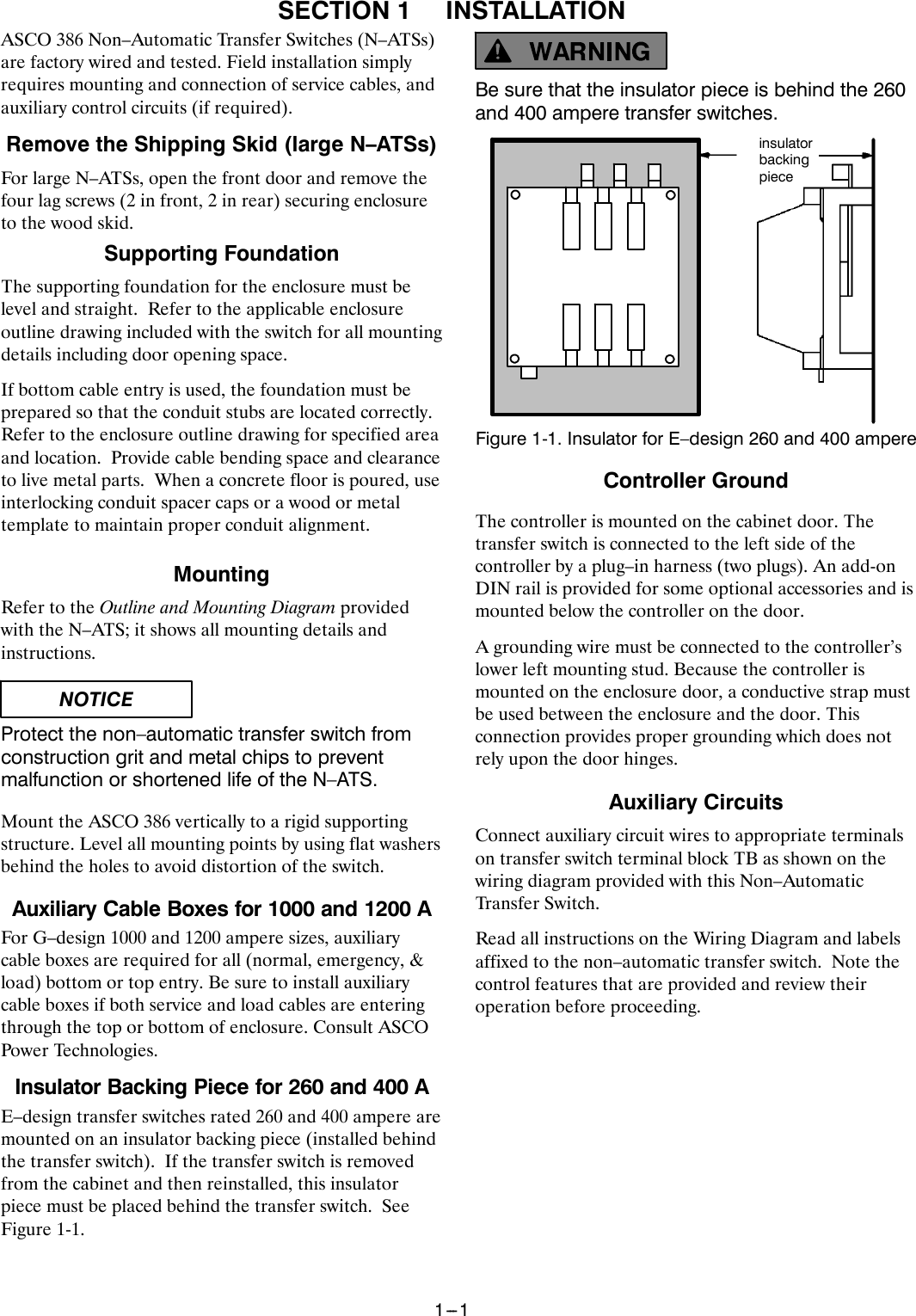 Page 3 of 12 - Emerson Emerson-Series-386-E-Design-Users-Manual- Operator's Manual For Series 386 N-ATS E 260-400 A, G 1000-3000 A UL/CSA  Emerson-series-386-e-design-users-manual