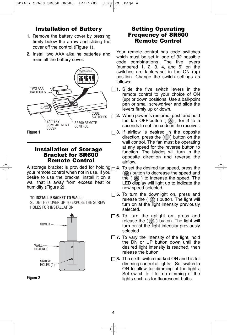 Page 4 of 12 - Emerson Emerson-Sw605-Owners-Manual- BP7417 SR600 SR650 SW605  Emerson-sw605-owners-manual