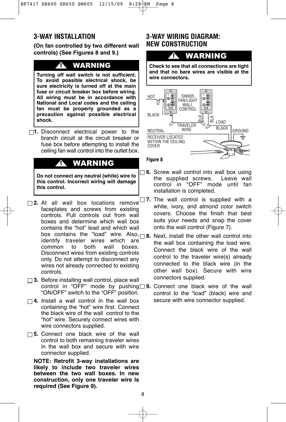 Page 8 of 12 - Emerson Emerson-Sw605-Owners-Manual- BP7417 SR600 SR650 SW605  Emerson-sw605-owners-manual