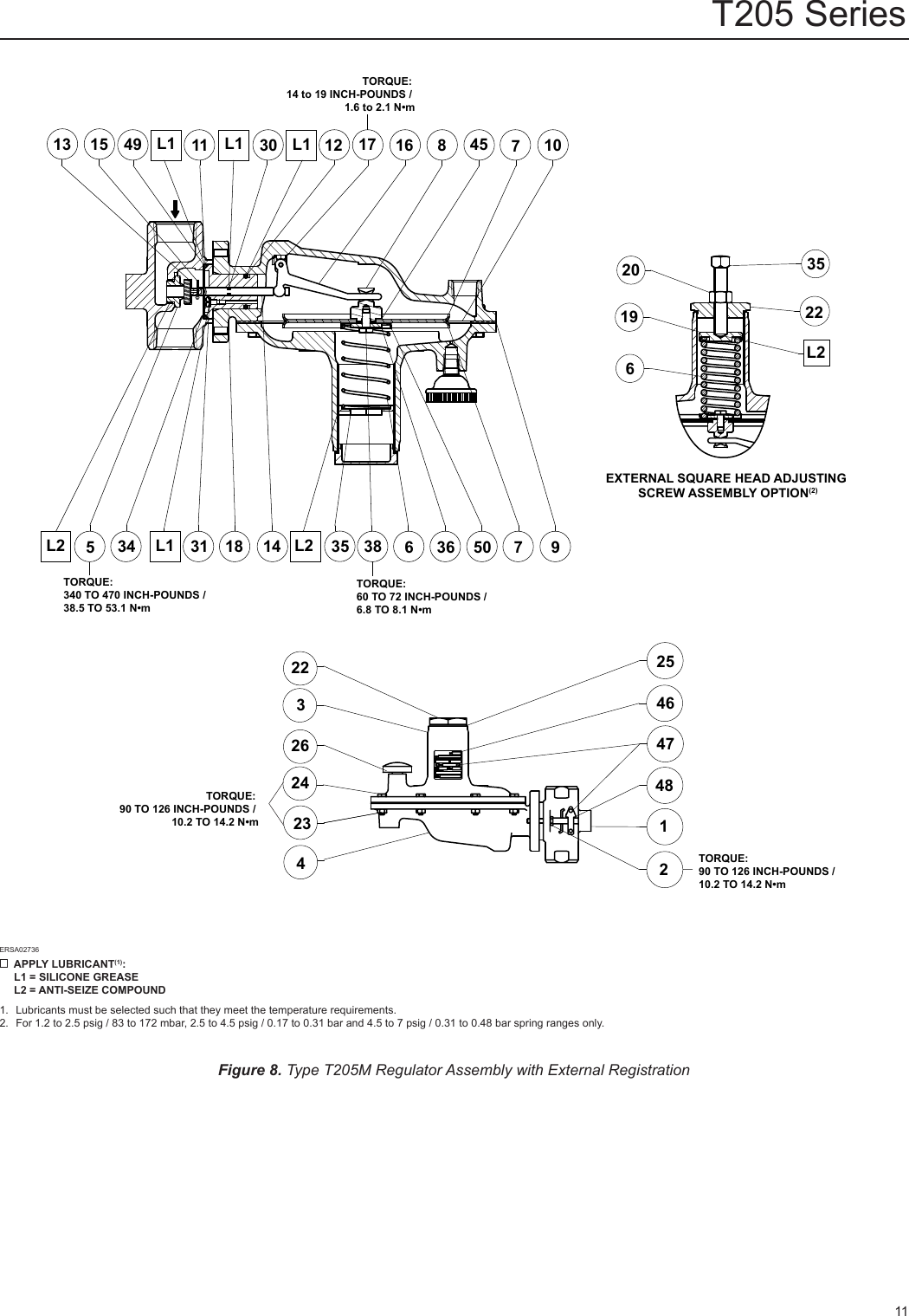 Page 11 of 12 - Emerson Emerson-T205-Series-Tank-Blanketing-Regulators-Instruction-Manual-  Emerson-t205-series-tank-blanketing-regulators-instruction-manual