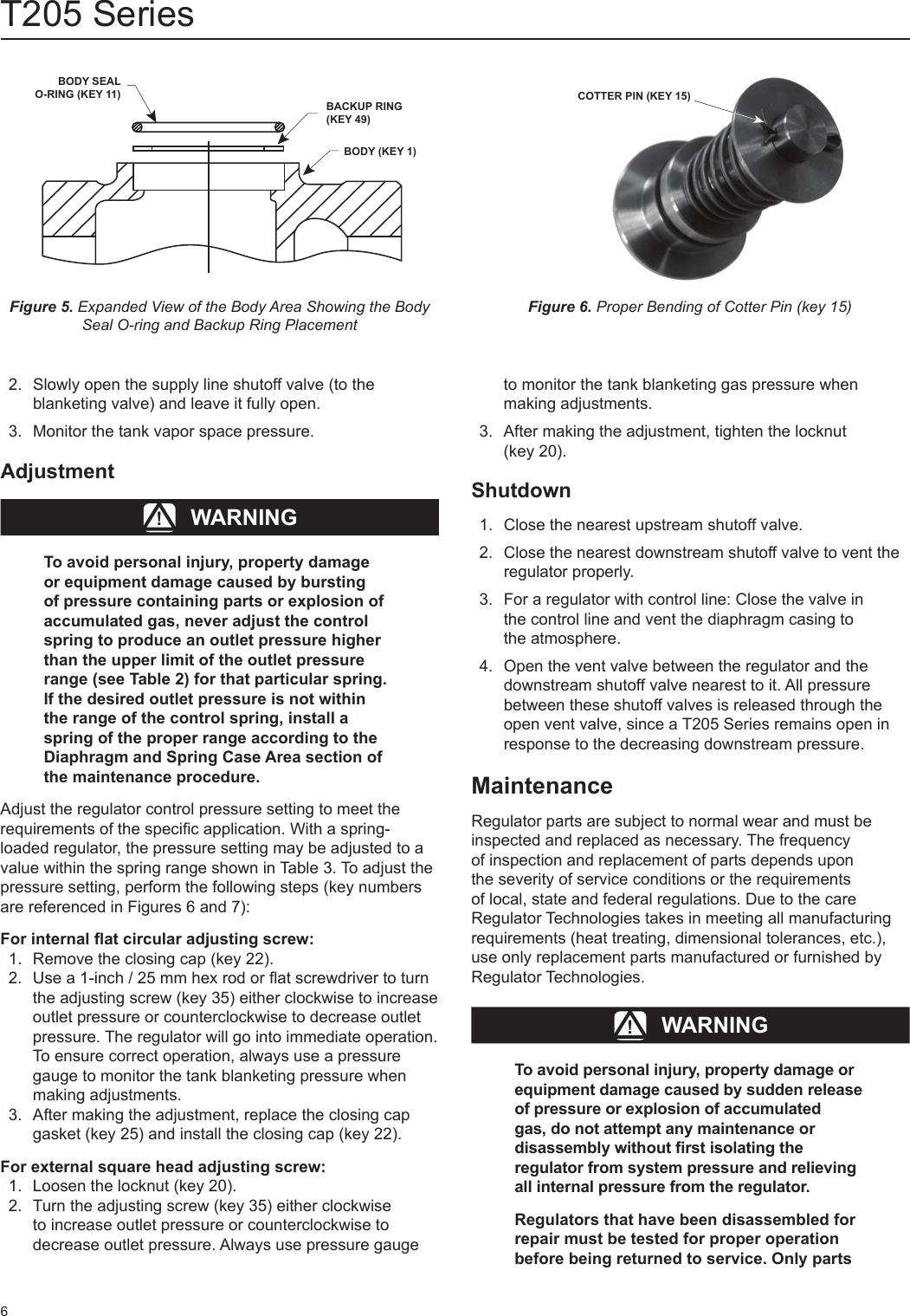 Page 6 of 12 - Emerson Emerson-T205-Series-Tank-Blanketing-Regulators-Instruction-Manual-  Emerson-t205-series-tank-blanketing-regulators-instruction-manual