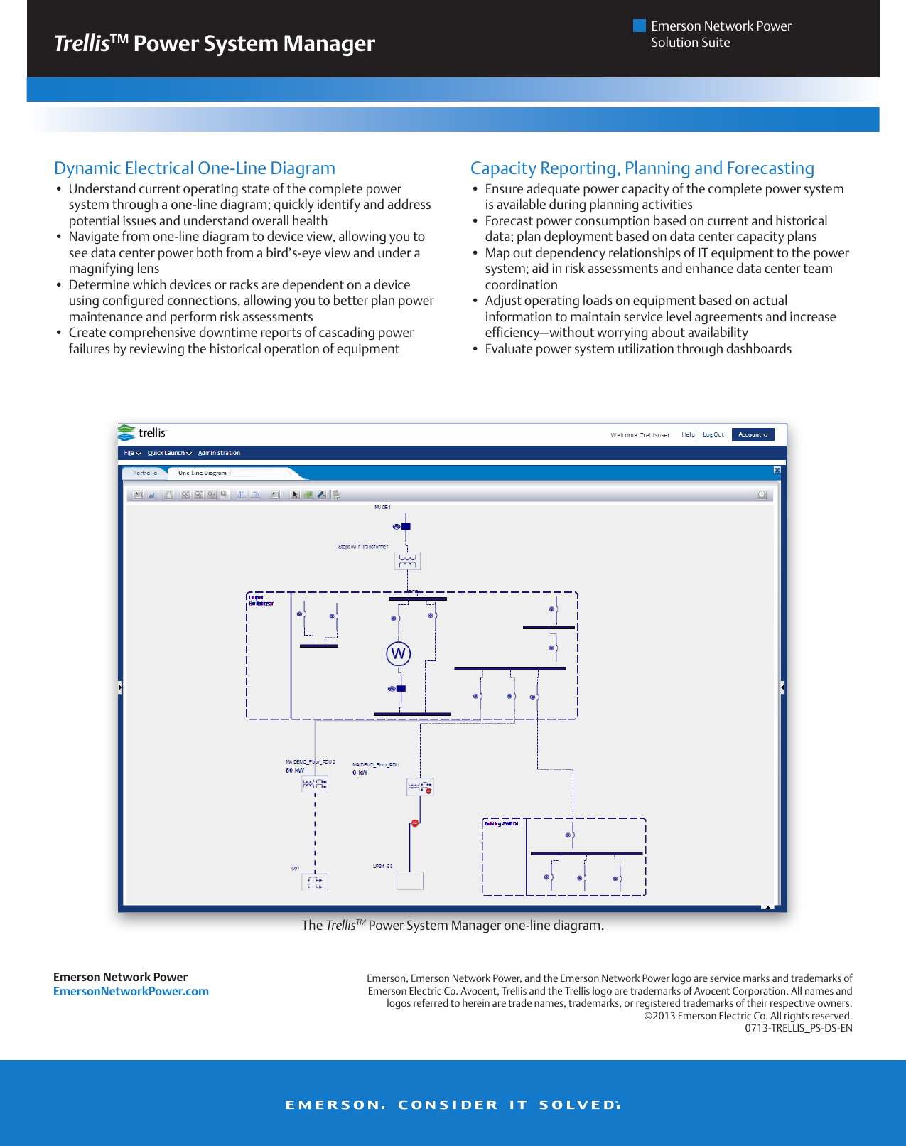 Emerson Trellis Power System Manager Brochures And Data Sheets