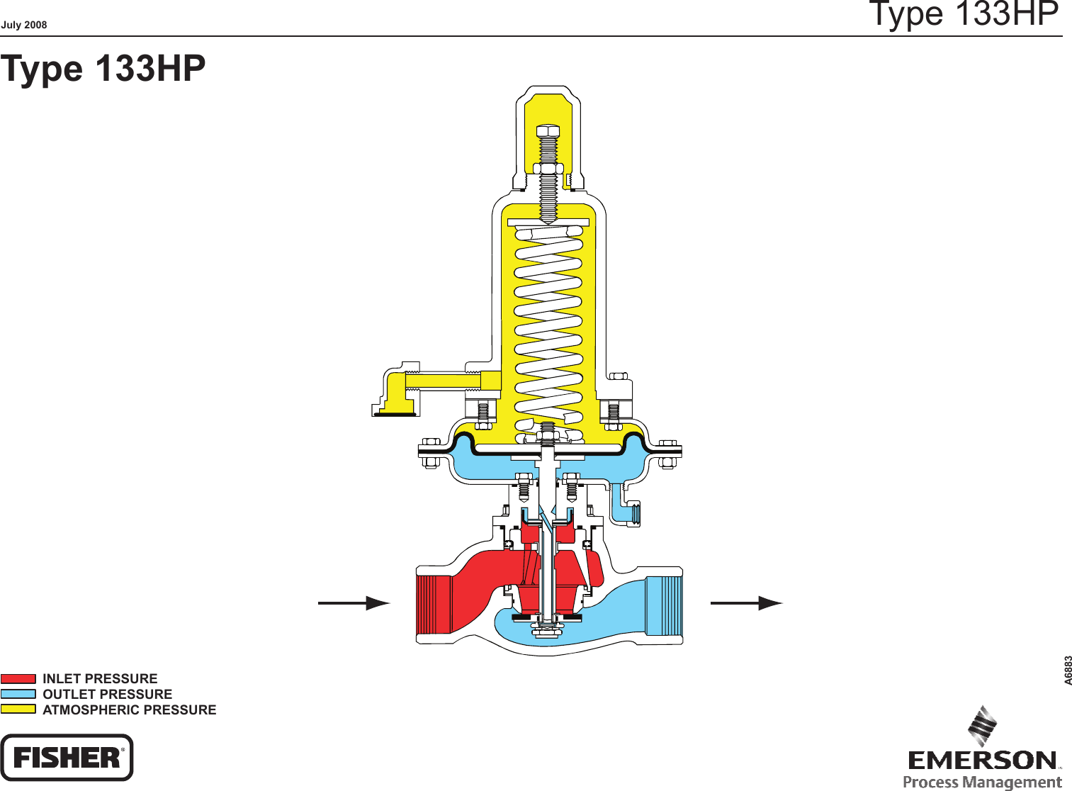 Emerson Type 133hp Pressure Reducing Regulator Drawings And Schematics A6883133hpschematiclr 4746