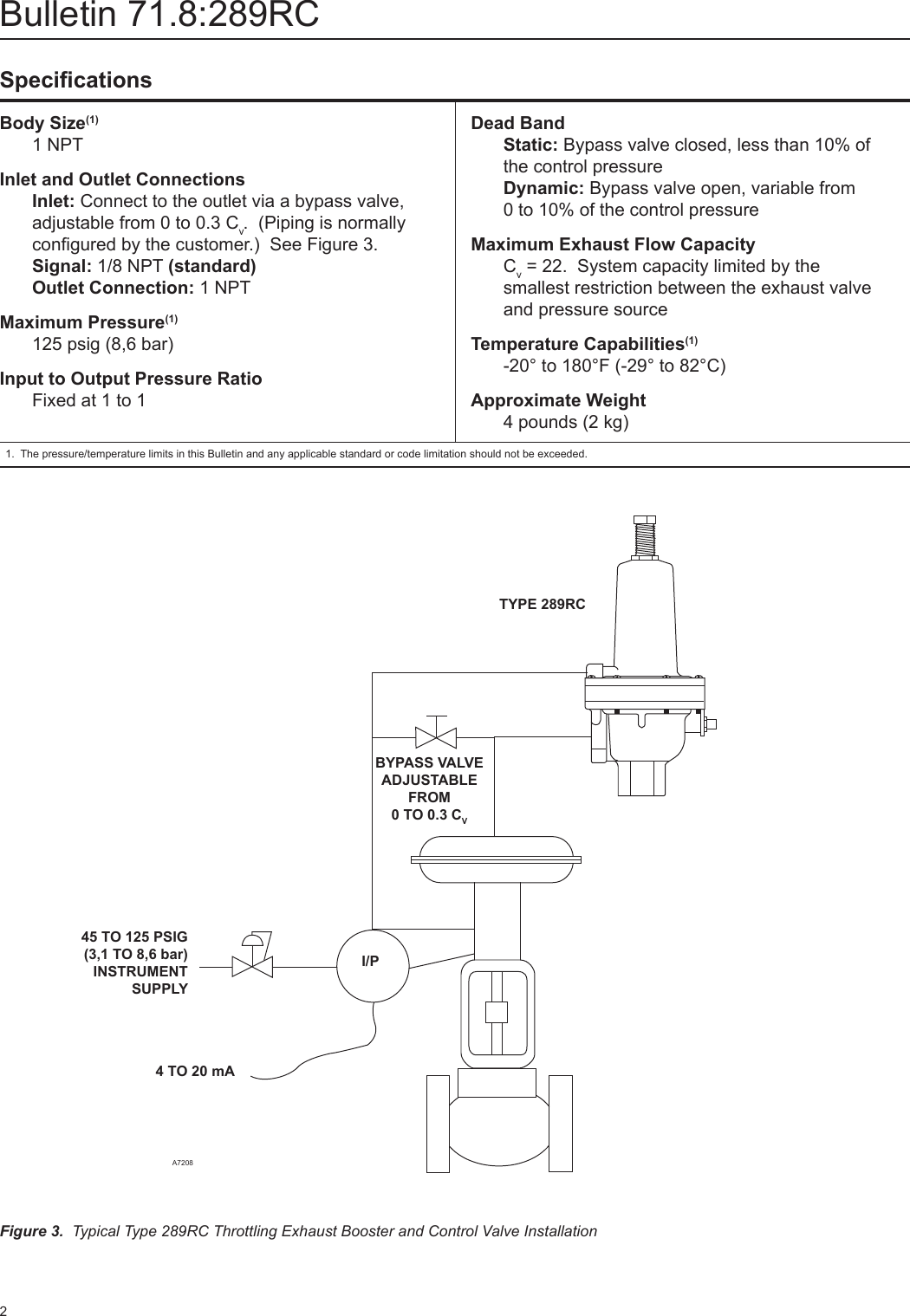 Page 2 of 4 - Emerson Emerson-Type-289Rc-Exhaust-Booster-Data-Sheet-  Emerson-type-289rc-exhaust-booster-data-sheet