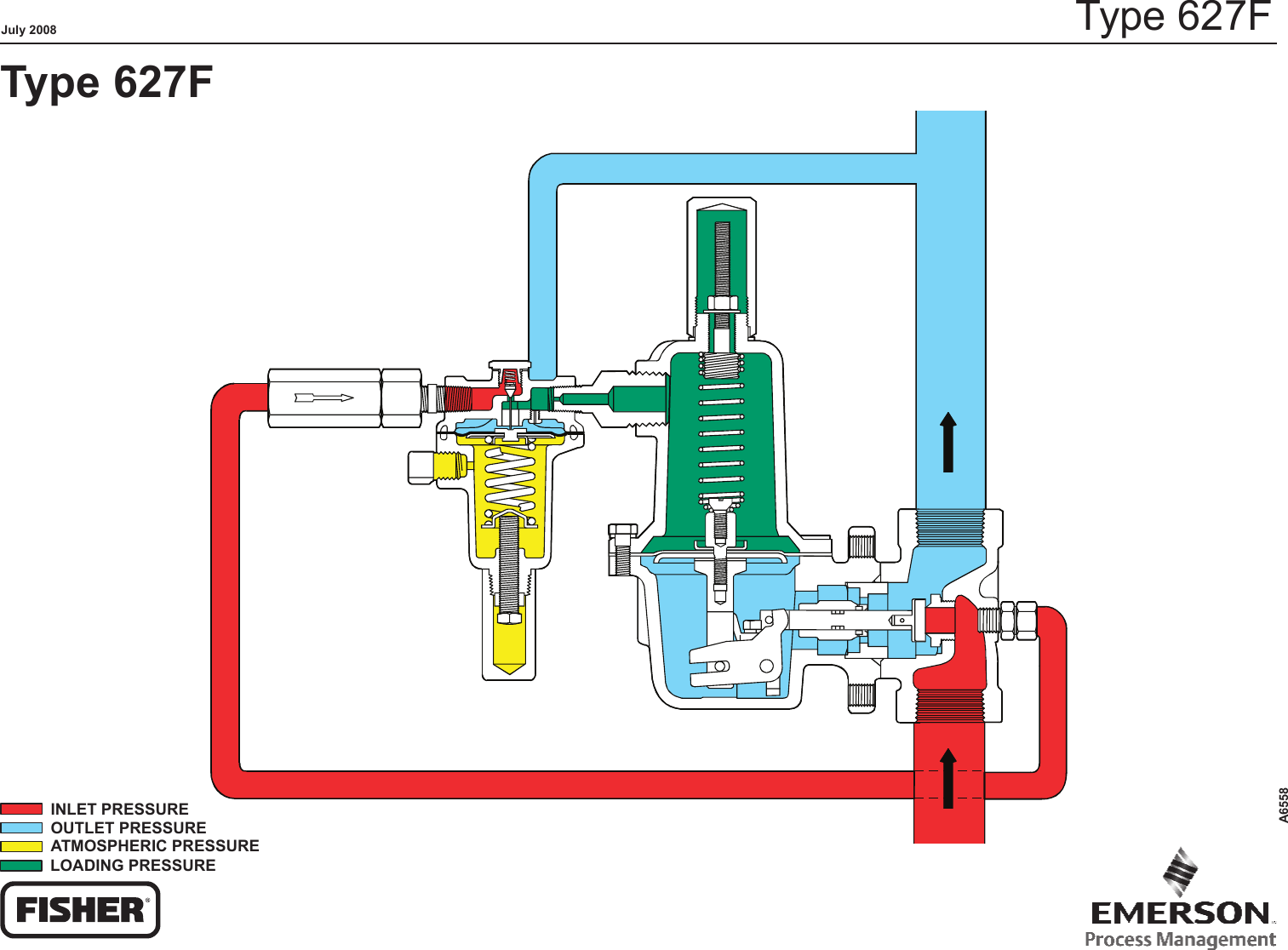 Page 1 of 1 - Emerson Emerson-Type-627F-Pressure-Reducing-Regulator-Drawings-And-Schematics- A6558_627F_Schematic_LR  Emerson-type-627f-pressure-reducing-regulator-drawings-and-schematics