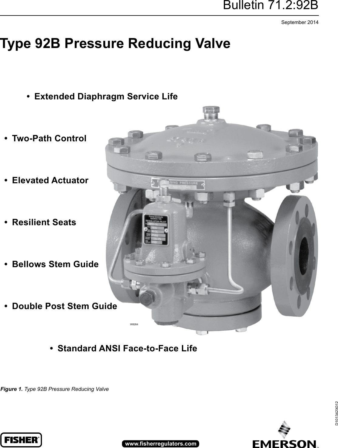 Emerson Type 92B Self Powered Control Valve Data Sheet
