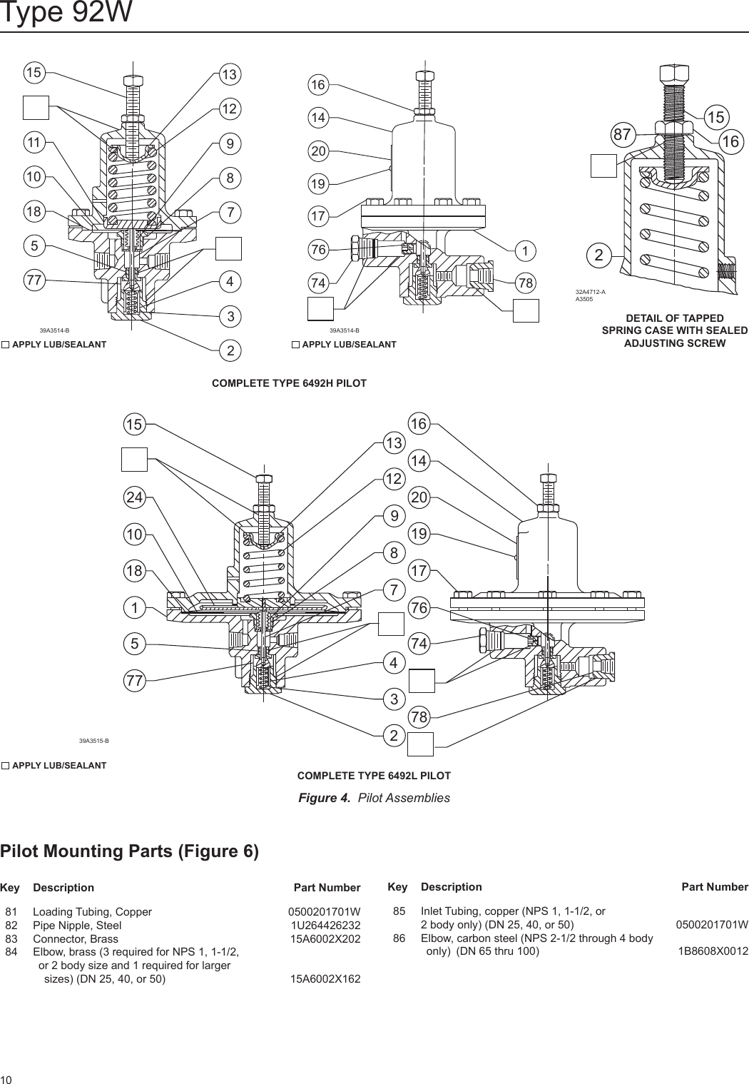 Page 10 of 12 - Emerson Emerson-Type-92W-Pressure-Reducing-Regulator-Instruction-Manual-  Emerson-type-92w-pressure-reducing-regulator-instruction-manual