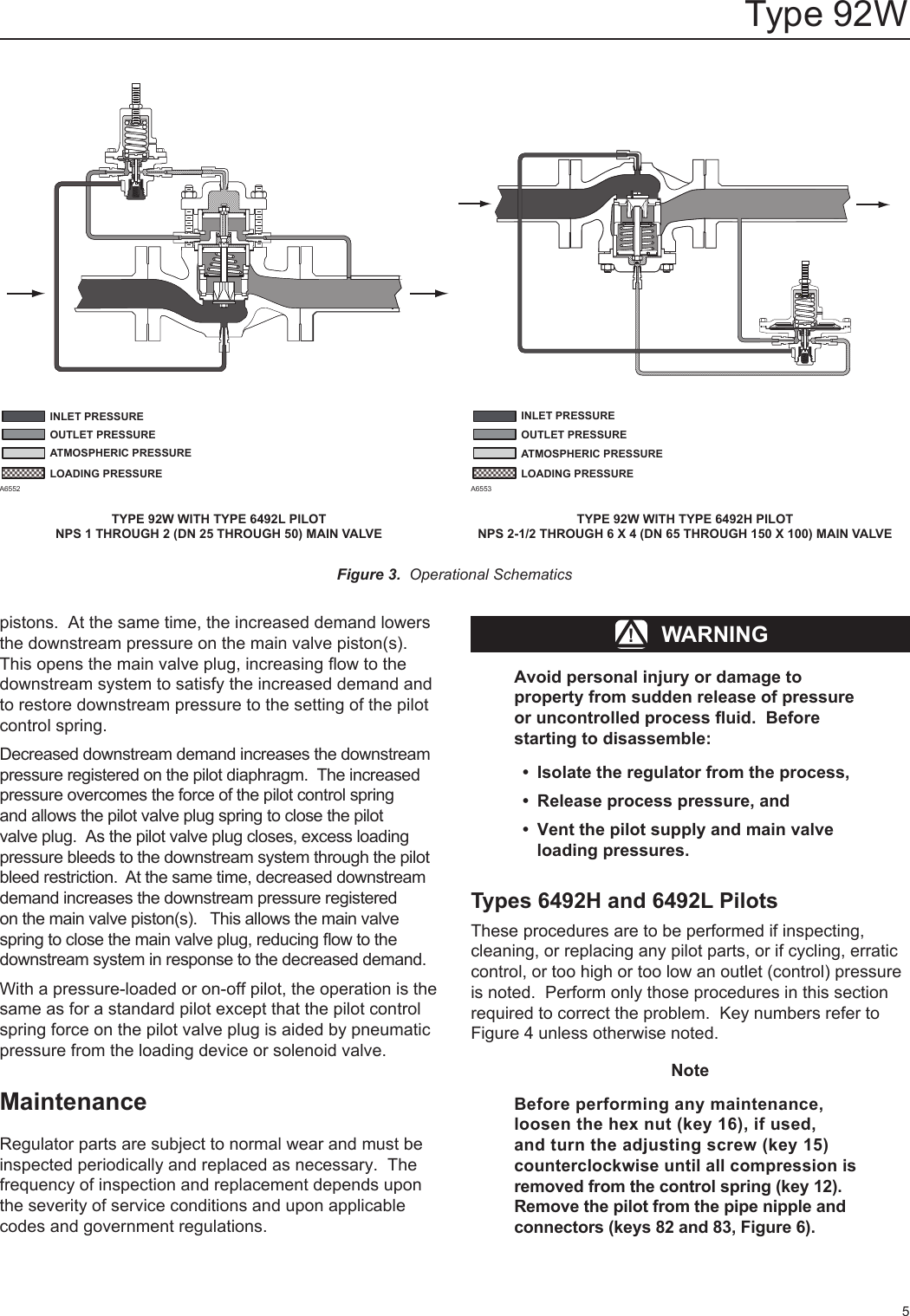 Page 5 of 12 - Emerson Emerson-Type-92W-Pressure-Reducing-Regulator-Instruction-Manual-  Emerson-type-92w-pressure-reducing-regulator-instruction-manual