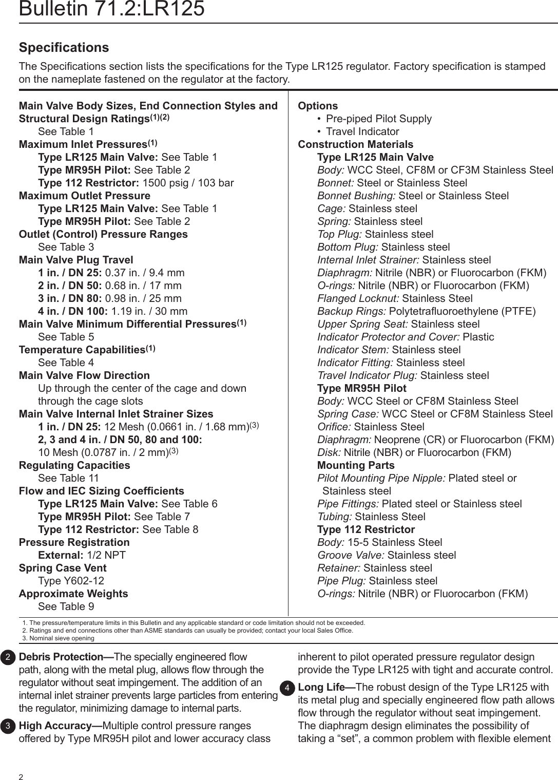Page 2 of 12 - Emerson Emerson-Type-Lr125-Pressure-Reducing-Liquid-Regulator-Data-Sheet-  Emerson-type-lr125-pressure-reducing-liquid-regulator-data-sheet