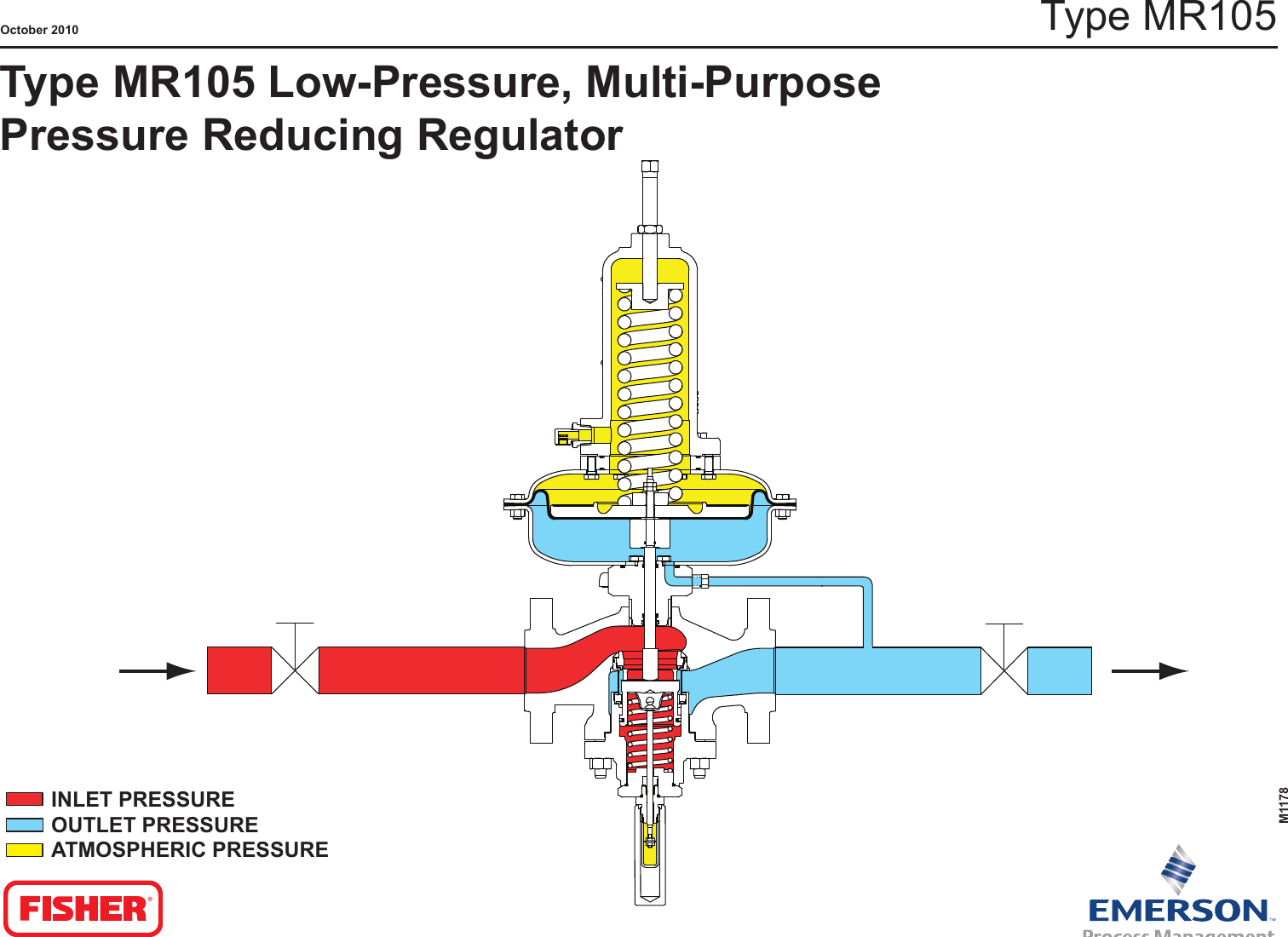 Page 1 of 1 - Emerson Emerson-Type-Mr105-Direct-Operated-Pressure-Reducing-Regulators-Drawings-And-Schematics- M1178_MR105_Schematic  Emerson-type-mr105-direct-operated-pressure-reducing-regulators-drawings-and-schematics