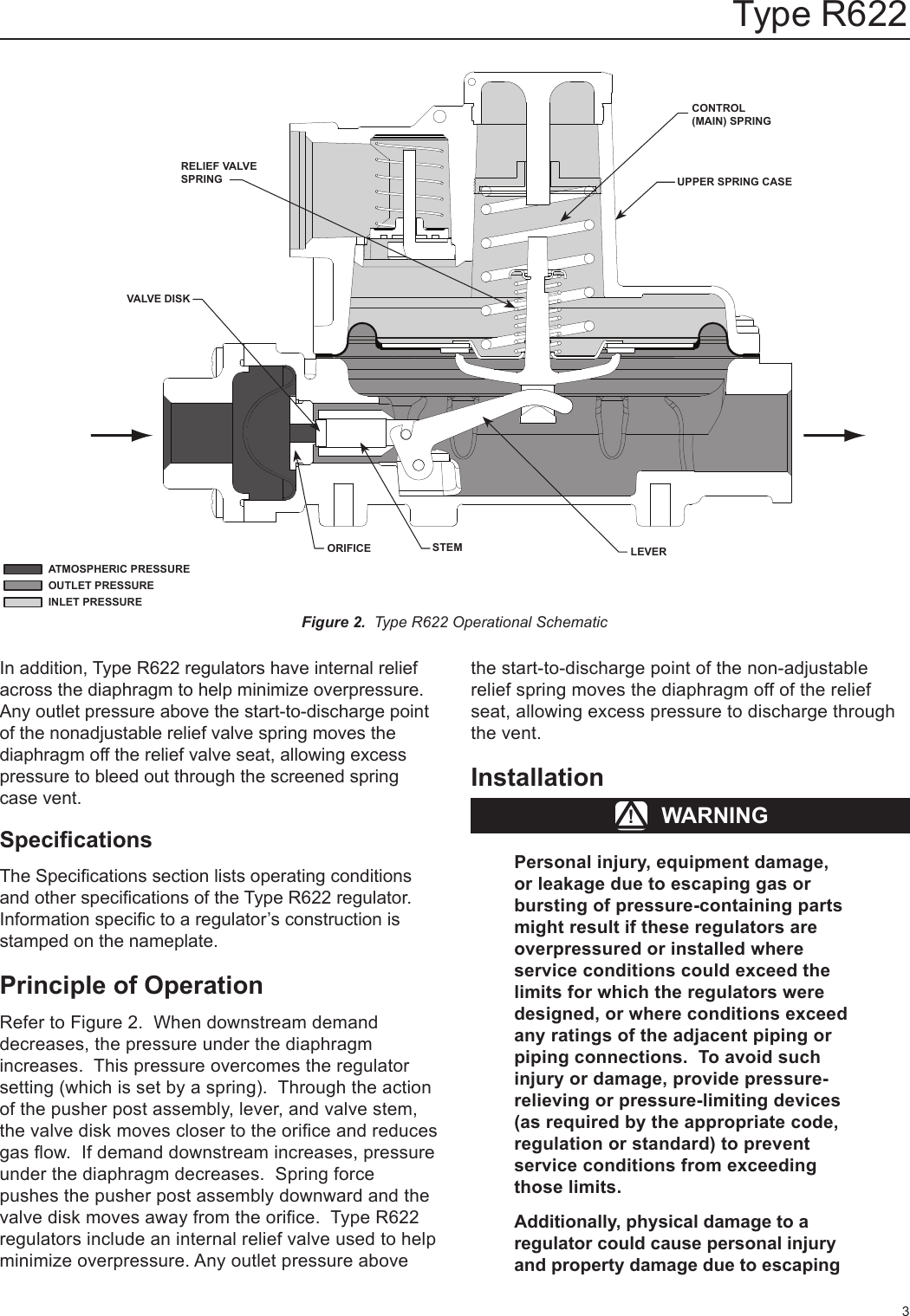 Page 3 of 8 - Emerson Emerson-Type-R622-Pressure-Reducing-Regulator-Instruction-Manual-  Emerson-type-r622-pressure-reducing-regulator-instruction-manual