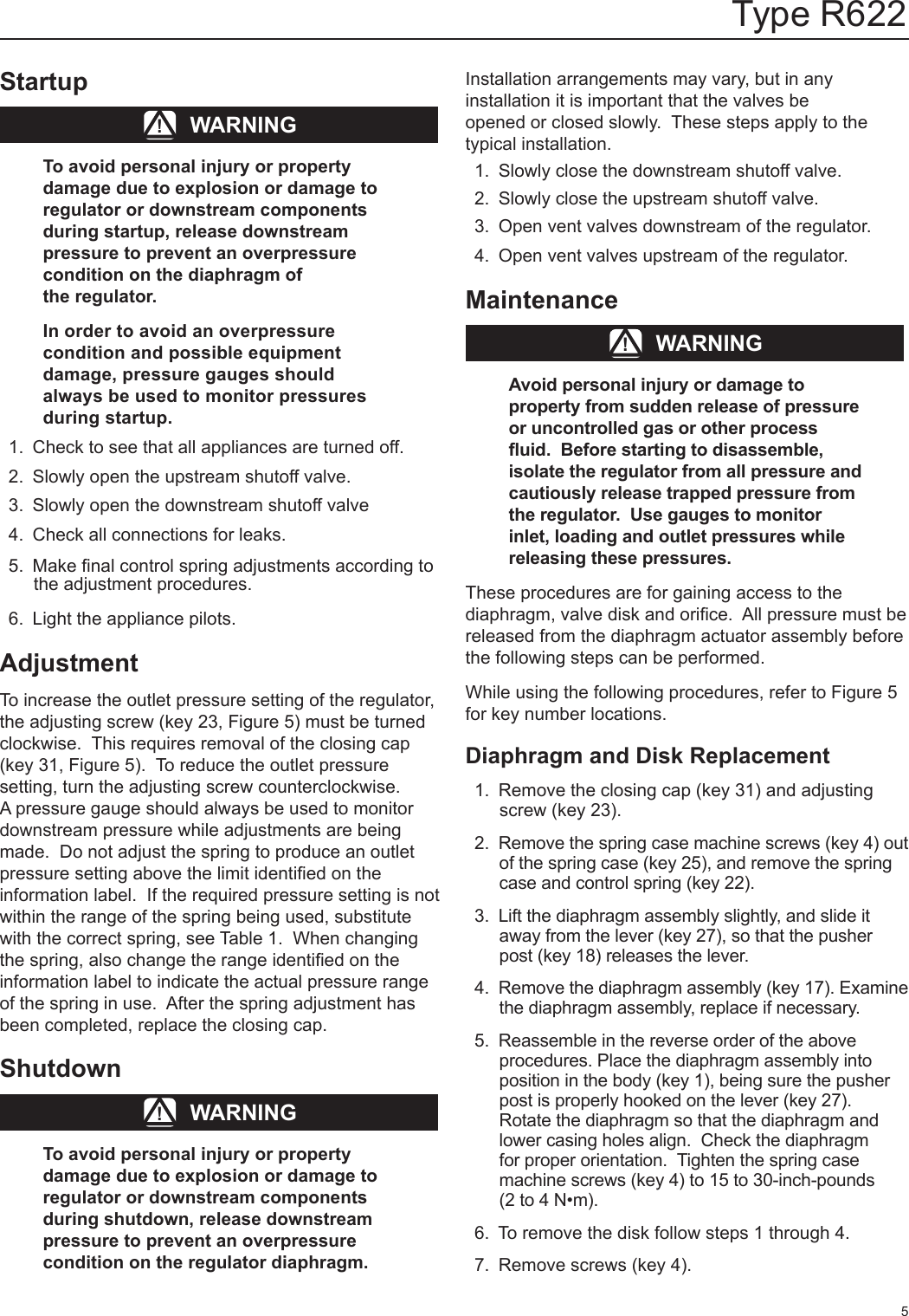 Page 5 of 8 - Emerson Emerson-Type-R622-Pressure-Reducing-Regulator-Instruction-Manual-  Emerson-type-r622-pressure-reducing-regulator-instruction-manual