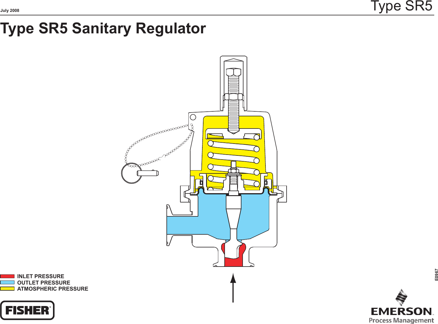 Page 1 of 1 - Emerson Emerson-Type-Sr5-Sanitary-Pressure-Regulator-Drawings-And-Schematics- E0967_SR5_Schematic_LR  Emerson-type-sr5-sanitary-pressure-regulator-drawings-and-schematics