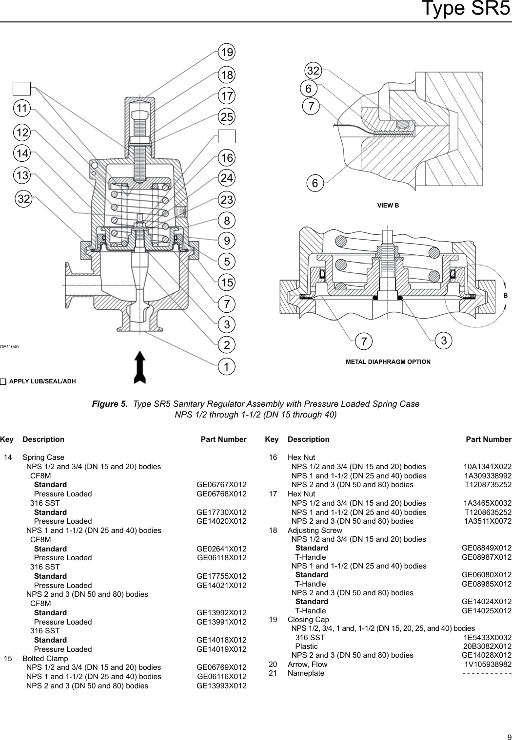 Page 9 of 12 - Emerson Emerson-Type-Sr5-Sanitary-Pressure-Regulator-Instruction-Manual-  Emerson-type-sr5-sanitary-pressure-regulator-instruction-manual