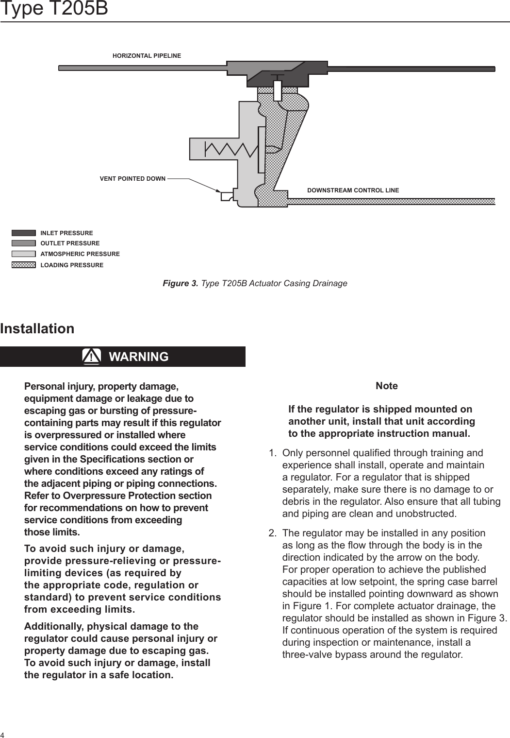 Emerson Type T205B Balanced Tank Blanketing Regulator Instruction Manual