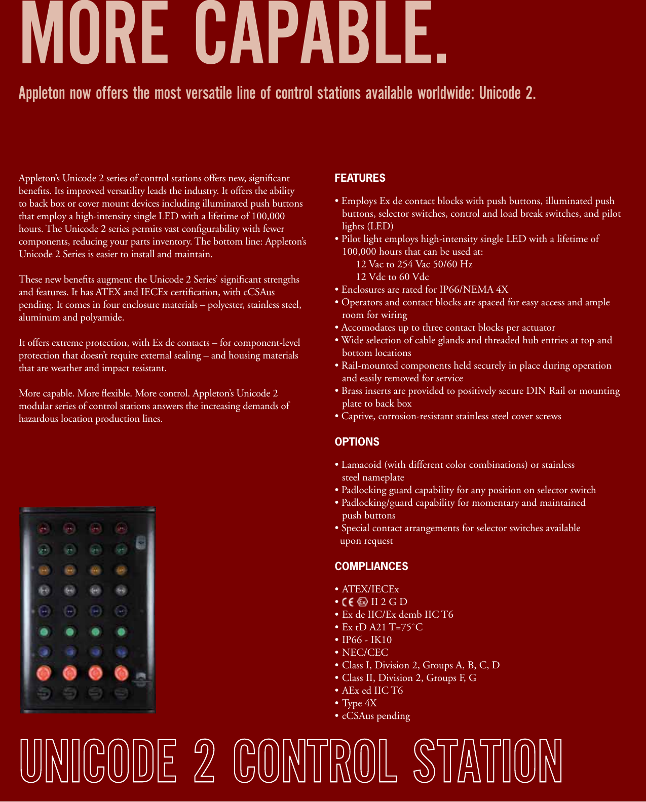 Page 3 of 6 - Emerson Emerson-Unicode-2-Control-Stations-Switches-Brochure-  Emerson-unicode-2-control-stations-switches-brochure