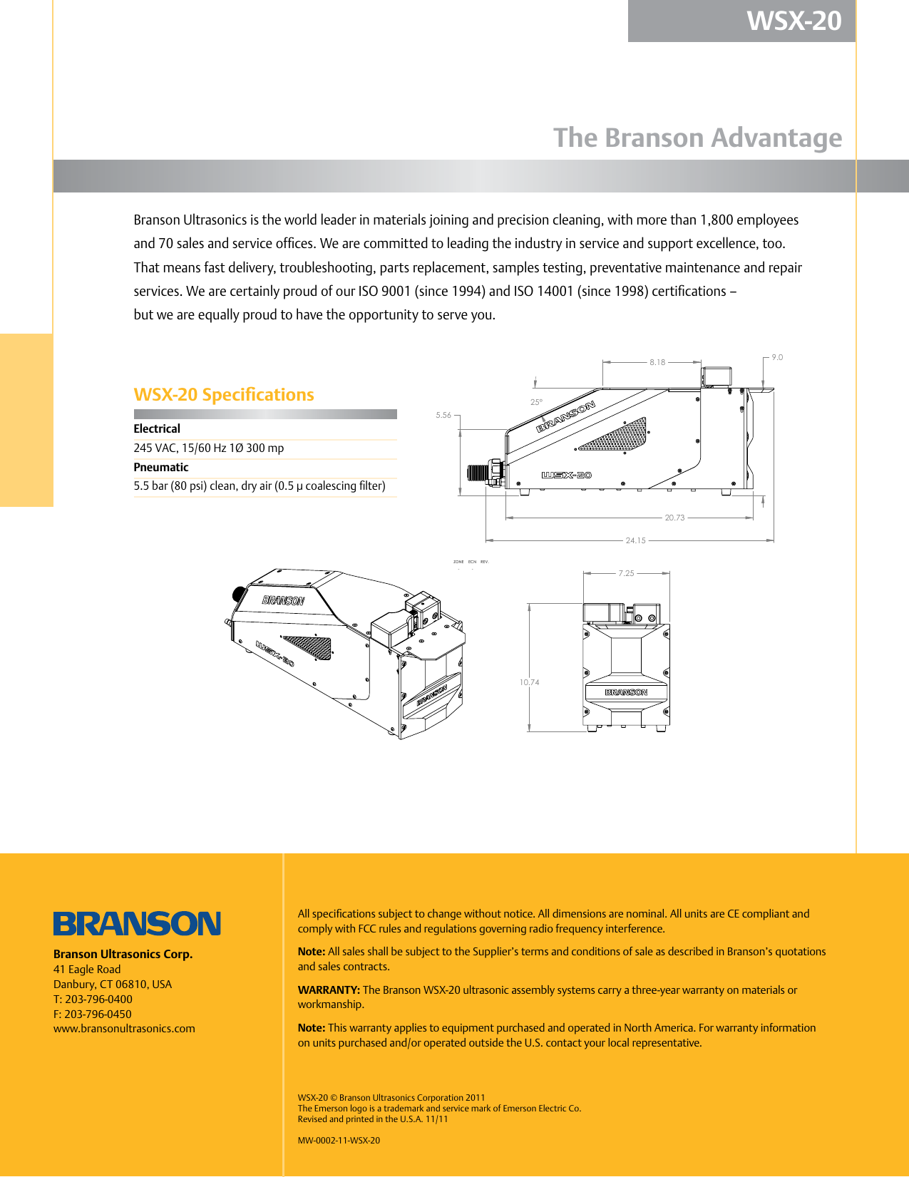 Page 4 of 4 - Emerson Emerson-Wsx-20-Specification-Sheet- WSX-20  Emerson-wsx-20-specification-sheet