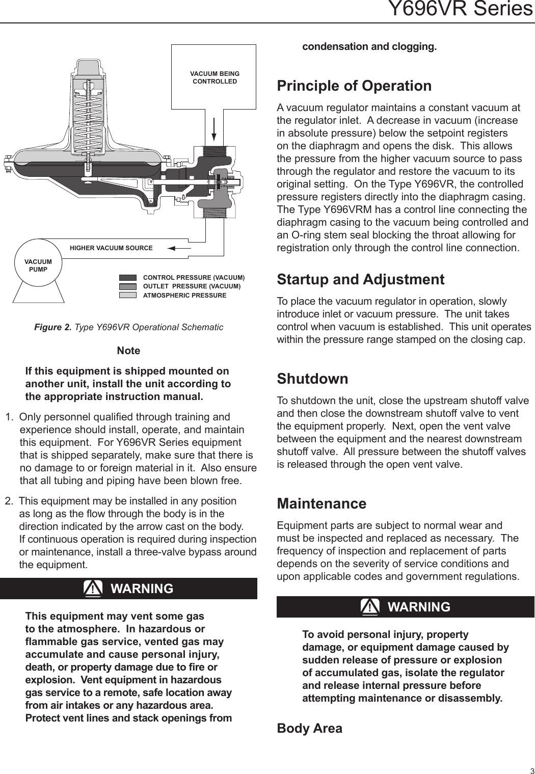 Page 3 of 8 - Emerson Emerson-Y696Vr-Series-Vacuum-Regulators-Instruction-Manual-  Emerson-y696vr-series-vacuum-regulators-instruction-manual