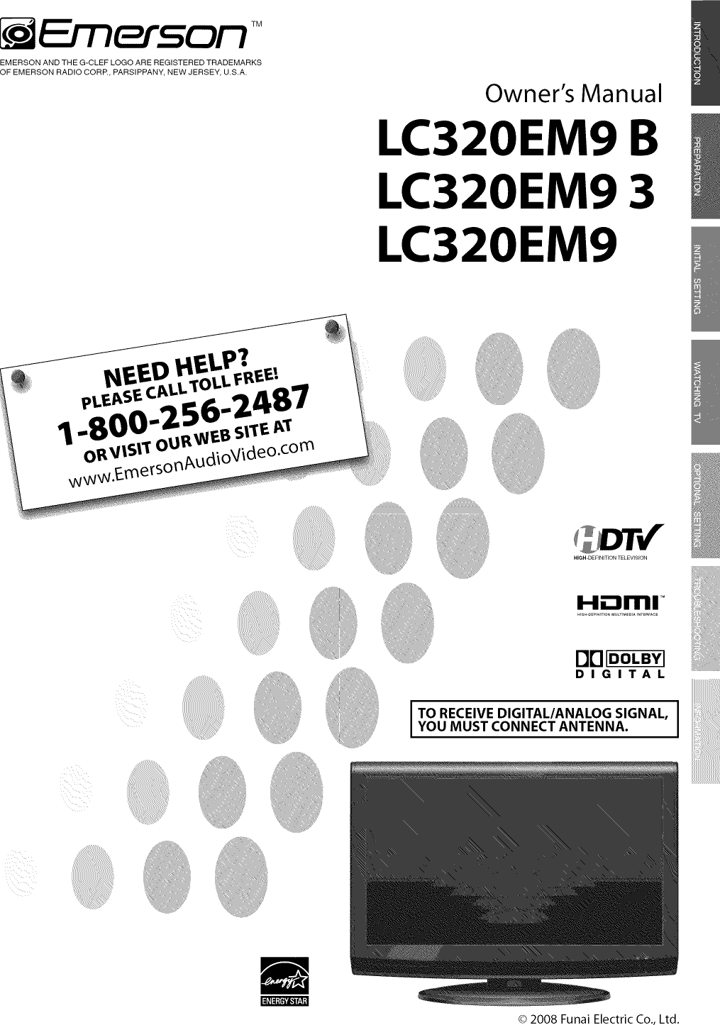 Emerson LC320EM9 User Manual LCD TELEVISION Manuals And Guides L0904550