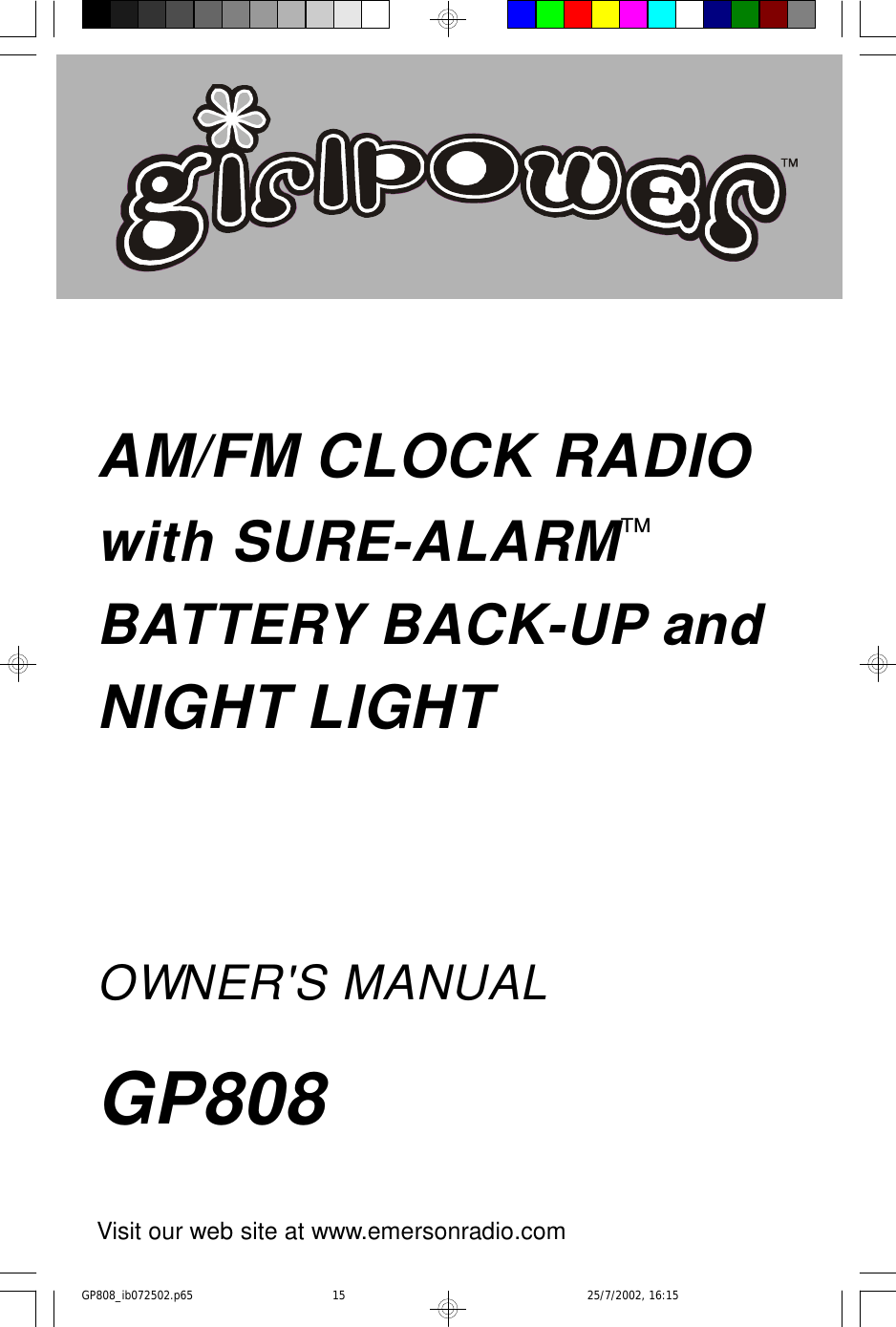 Emerson GP808 File