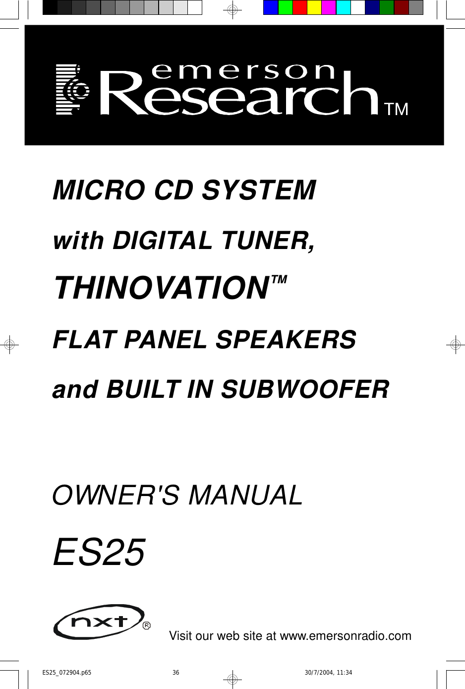 Emerson ES25 File