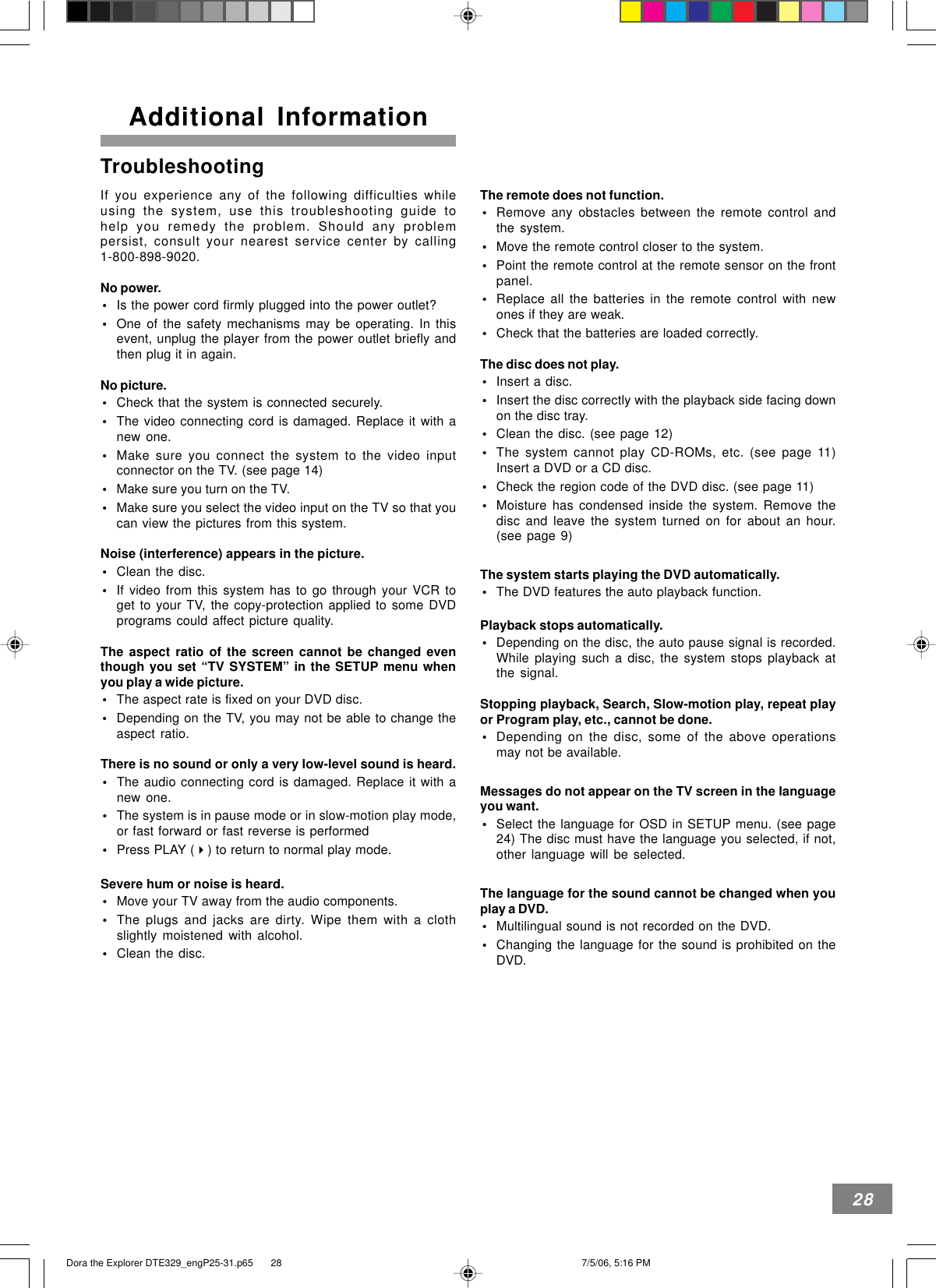 Page 4 of 7 - Emerson Dora The Explorer DTE329_engP25-31.p65 File