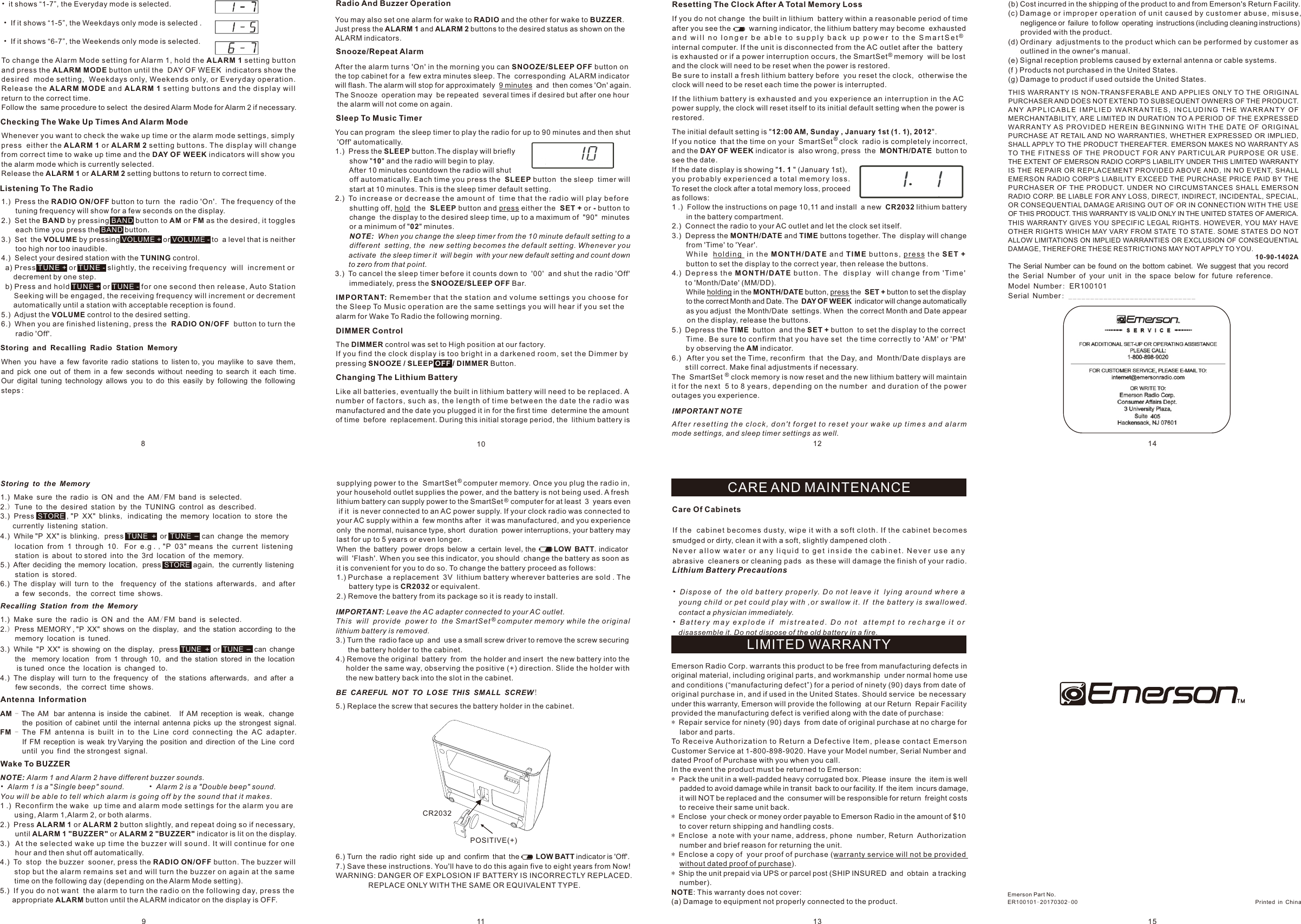 Page 2 of 2 - Emerson ER100101-Owner's Manual-R2.0-2017-03-02 File