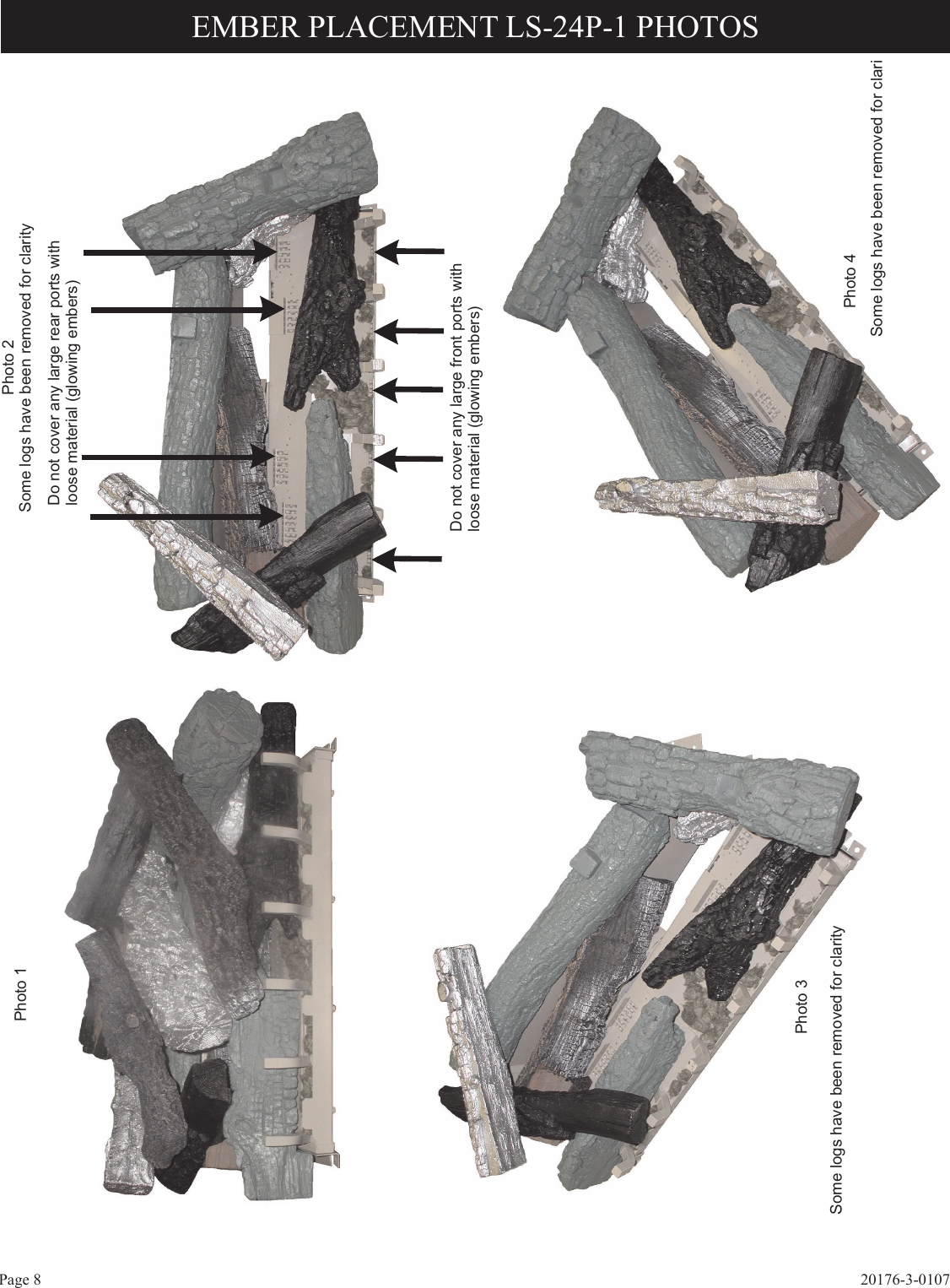 Page 8 of 12 - Empire-Comfort-Systems Empire-Comfort-Systems-Ls-18P-1-Users-Manual- 20176-3-0107 LS-(18,24,30)P-1 Ponderosa Logs  Empire-comfort-systems-ls-18p-1-users-manual