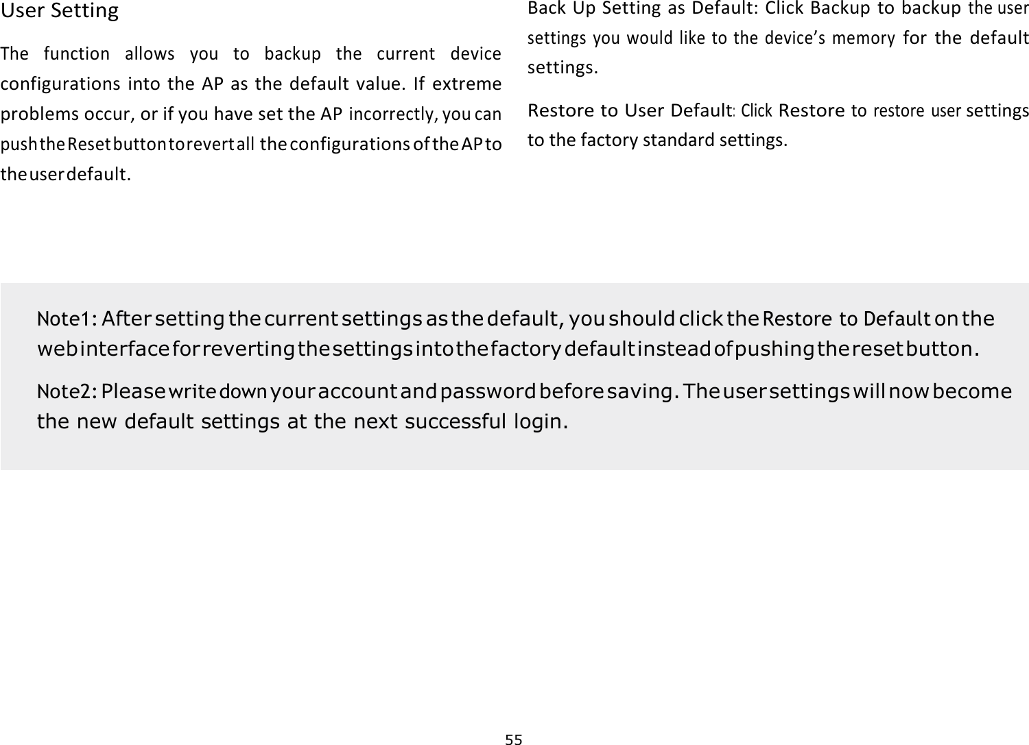 Page 56 of Emplus Technologies WAP353 dual band AC1300 access point User Manual 