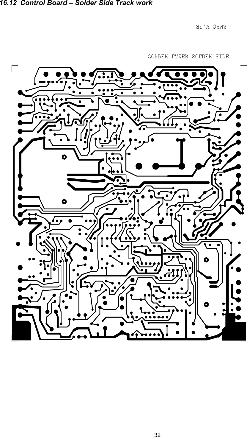  32  16.12  Control Board &ndash; Solder Side Track work COPPER LAYER SOLDER SIDEAMPC V.3E    