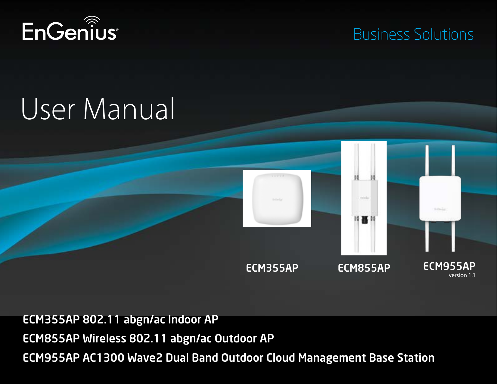 Page 1 of EnGenius Technologies ECM355AP AC1300 Indoor ceiling mount Managed Access Point User Manual User Manaul