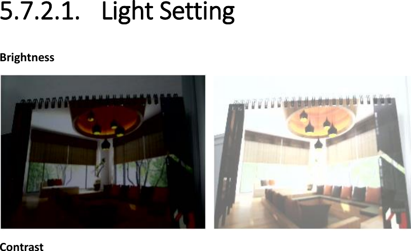  5.7.2.1. Light Setting Brightness    Contrast 