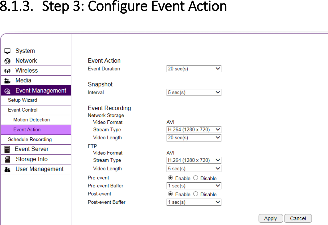 8.1.3. Step 3: Configure Event Action  