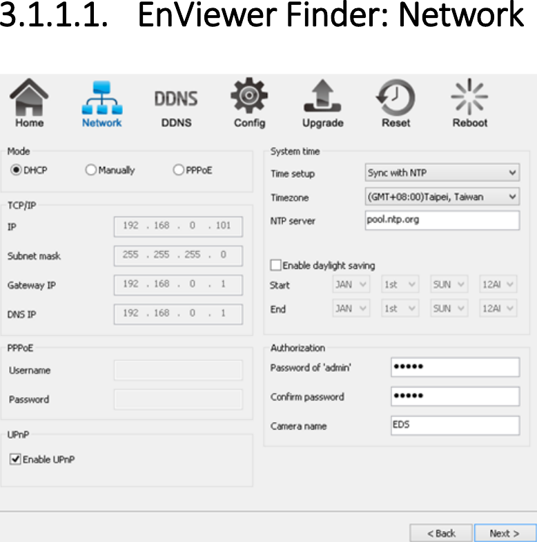 3.1.1.1. EnViewer Finder: Network 