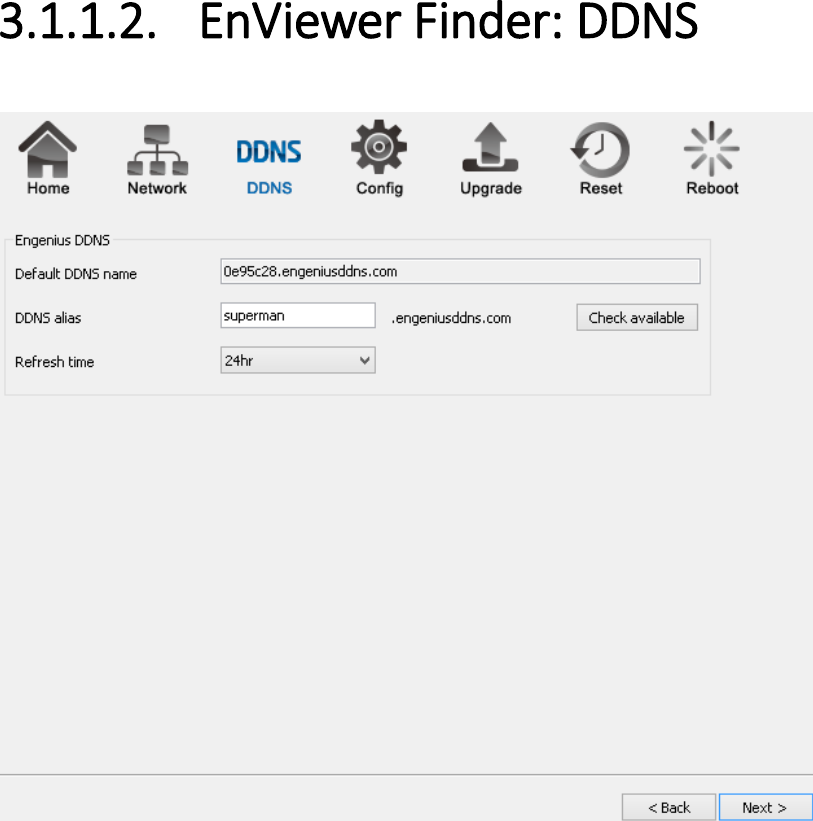 3.1.1.2. EnViewer Finder: DDNS  