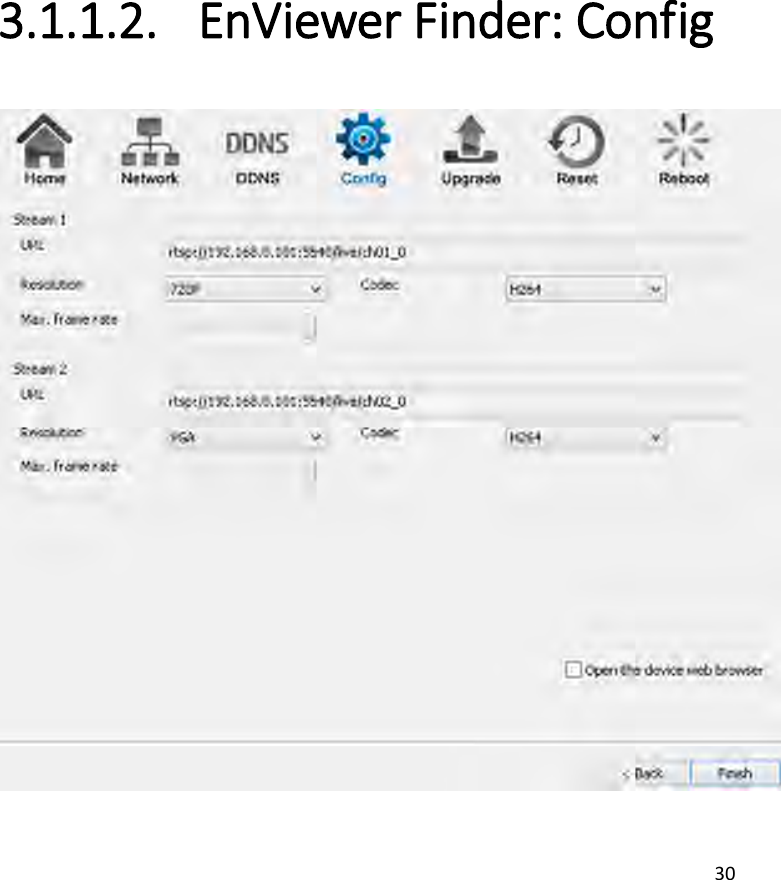 30  3.1.1.2. EnViewer Finder: Config  