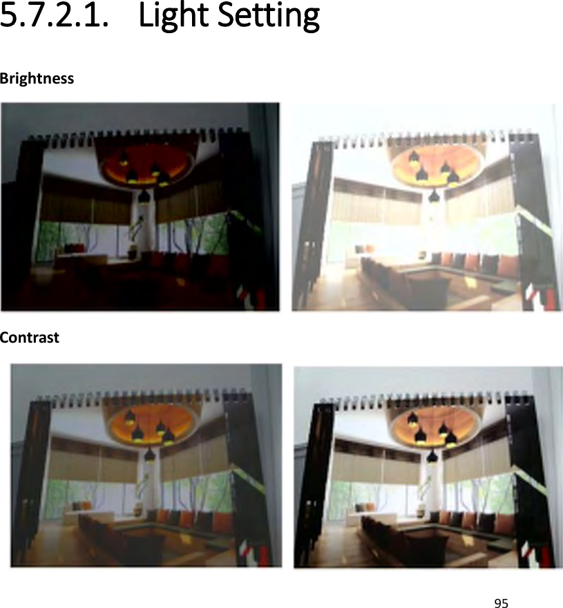 95  5.7.2.1. Light Setting Brightness    Contrast      