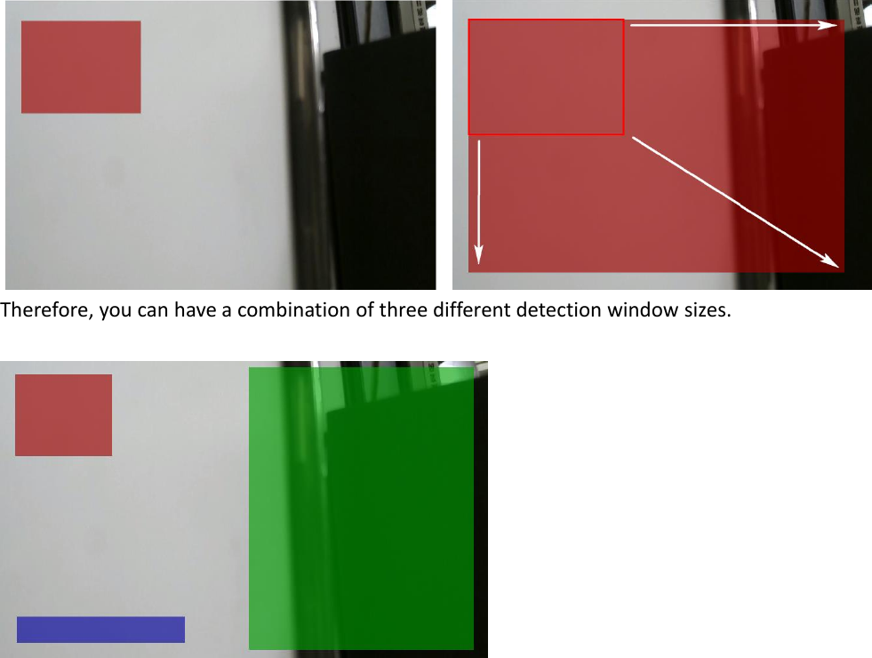   Therefore, you can have a combination of three different detection window sizes.     