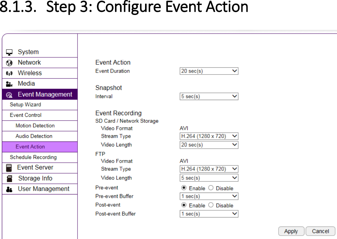 8.1.3. Step 3: Configure Event Action   