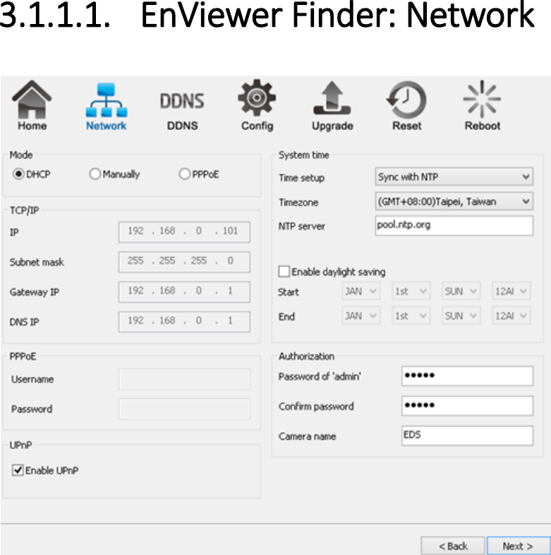 3.1.1.1. EnViewer Finder: Network    