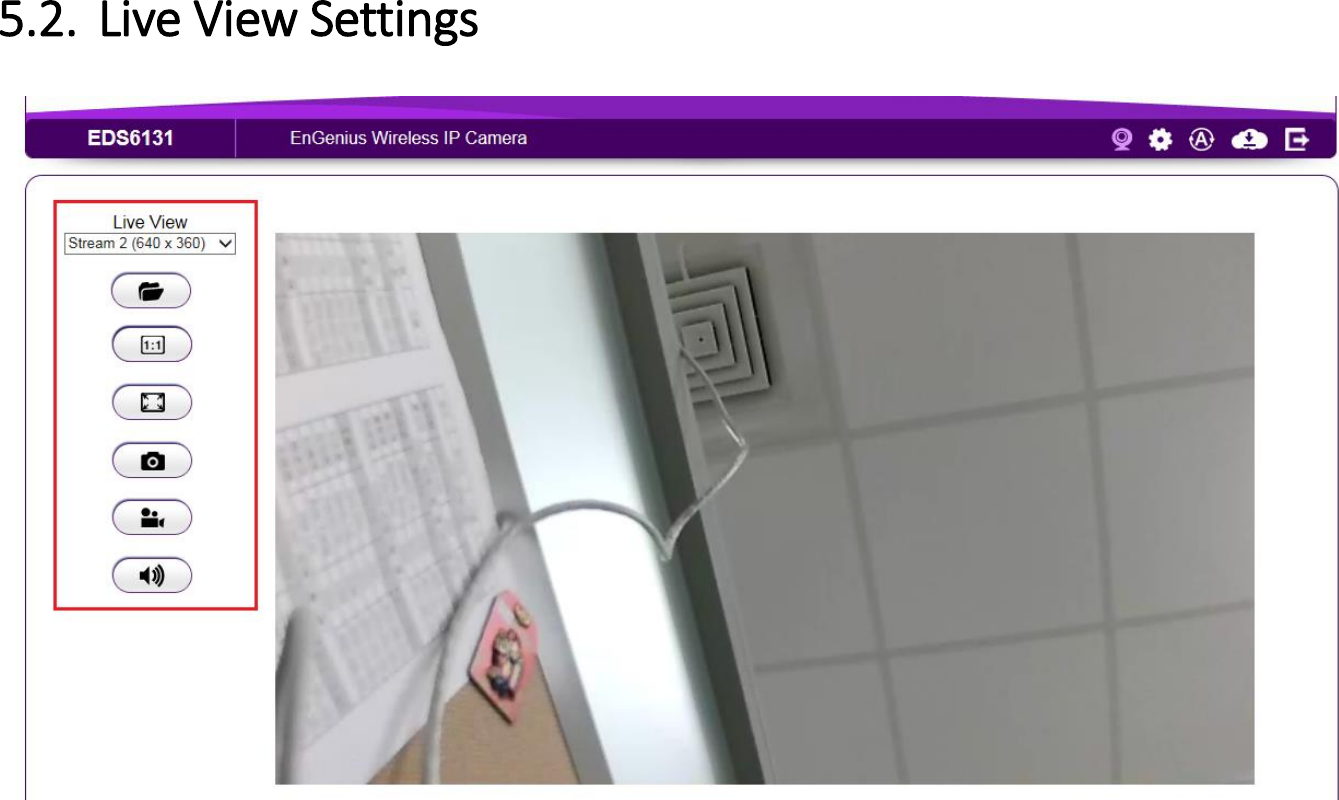 5.2. Live View Settings  