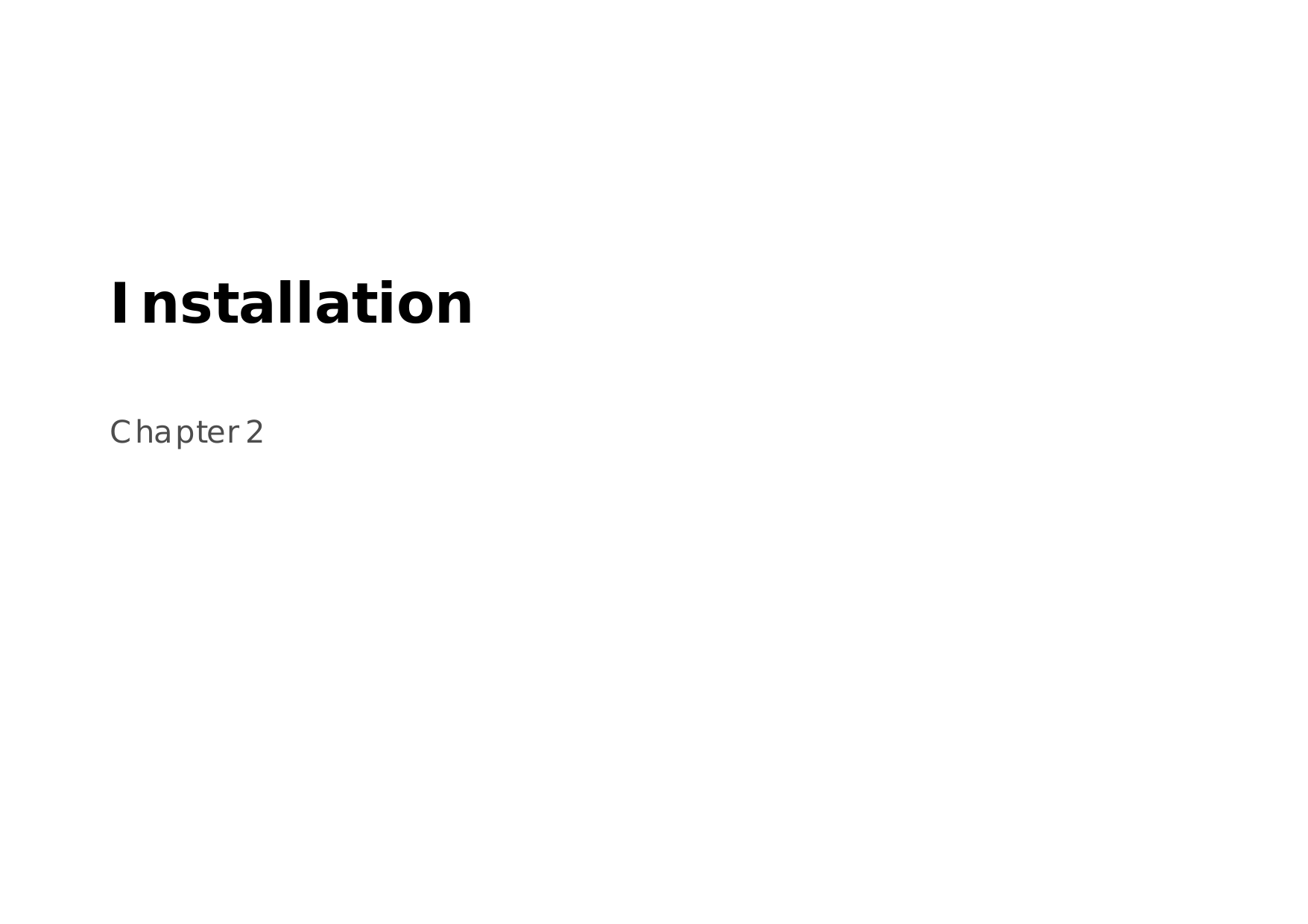 InstallationChapter 2