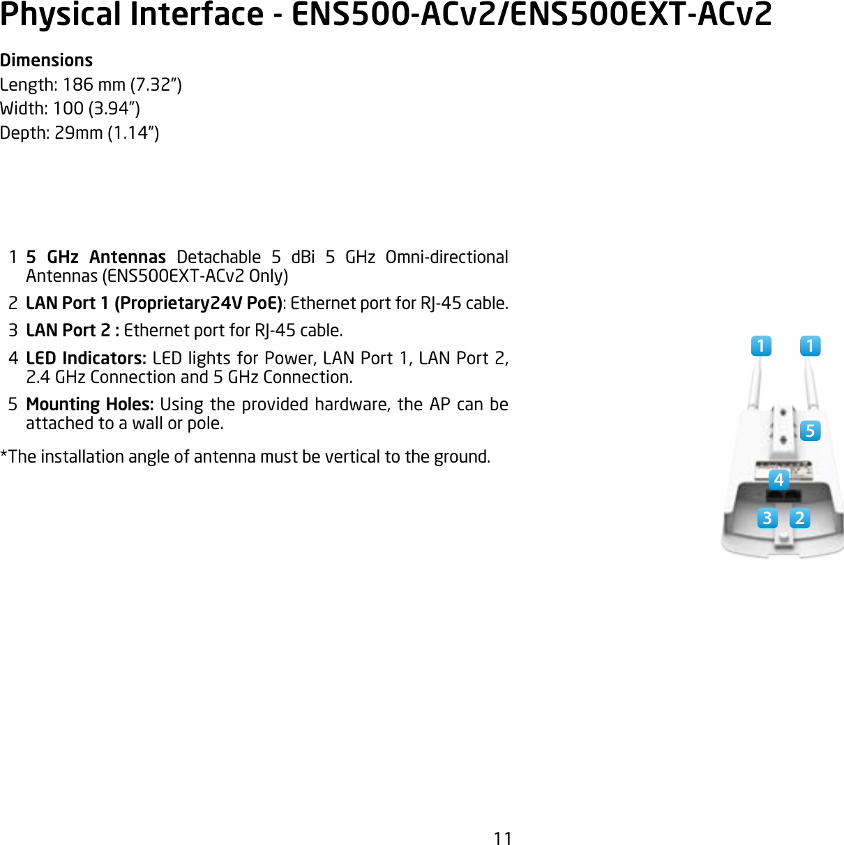 Page 11 of EnGenius Technologies ENSTA5-ACV2 Outdoor Long Range Wireless Access Point User Manual 