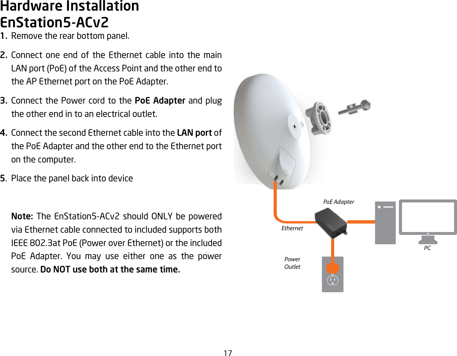 Page 17 of EnGenius Technologies ENSTA5-ACV2 Outdoor Long Range Wireless Access Point User Manual 