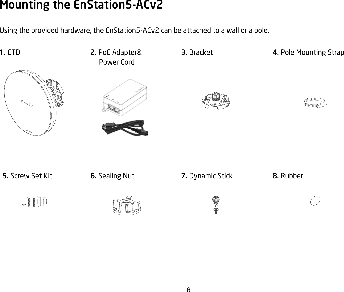 Page 18 of EnGenius Technologies ENSTA5-ACV2 Outdoor Long Range Wireless Access Point User Manual 