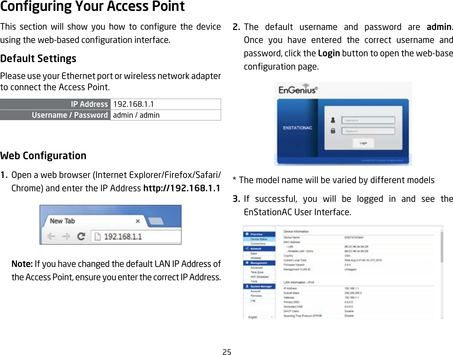 Page 25 of EnGenius Technologies ENSTA5-ACV2 Outdoor Long Range Wireless Access Point User Manual 