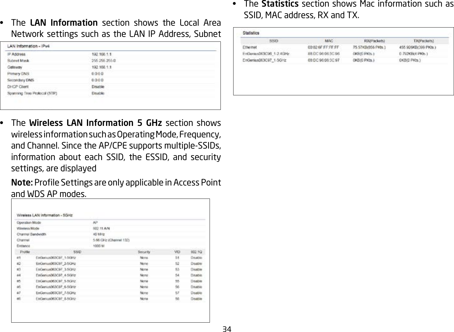 Page 34 of EnGenius Technologies ENSTA5-ACV2 Outdoor Long Range Wireless Access Point User Manual 