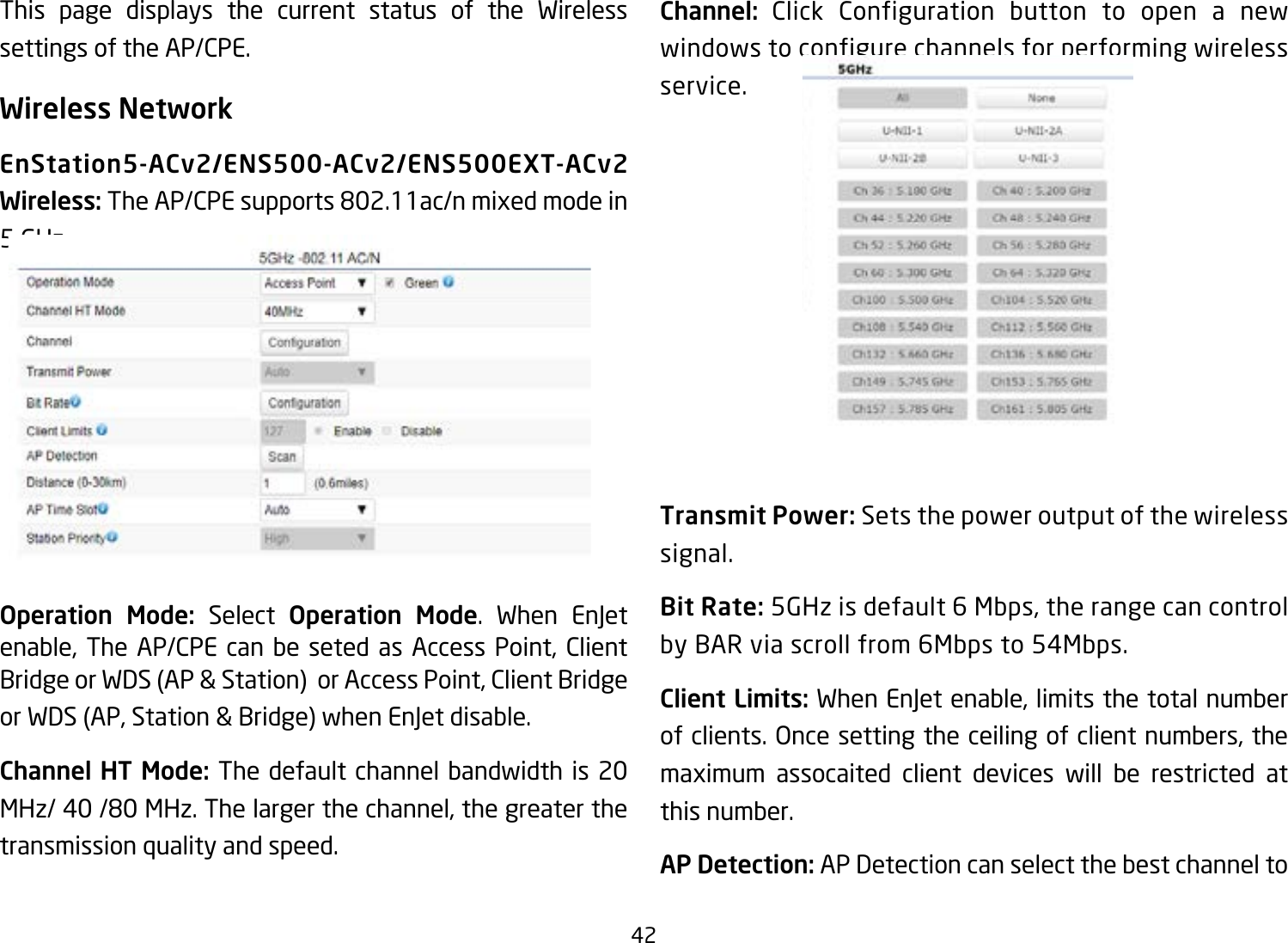 Page 42 of EnGenius Technologies ENSTA5-ACV2 Outdoor Long Range Wireless Access Point User Manual 